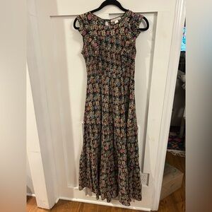 Banjanan floral smocked iris ruffle dress